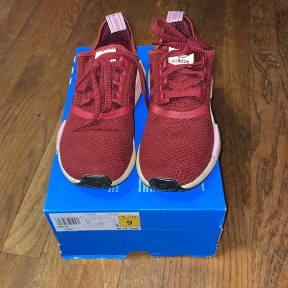 •ADIDAS•BURGUNDY COLLEGIATE ORIGINAL NMD_R1 SNEAKERS SIZE 6 WITH BOX. VGUC - Picture 2 of 10
